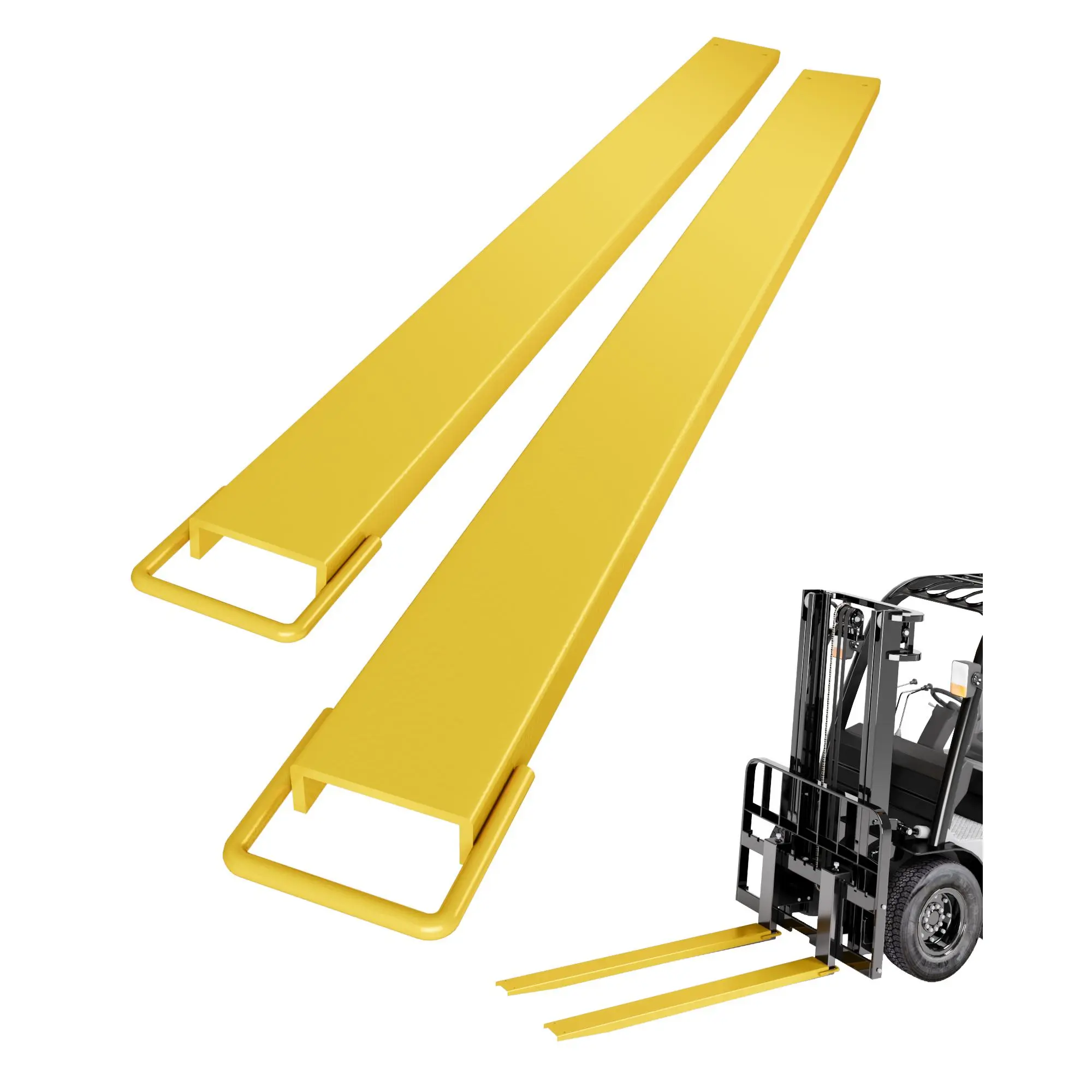 Heavy Duty Steel Pallet Fork Extensions for Forklifts 84" Heavy Duty Steel Forklift Extensions – 4.5" Wide, 1 Pair, Durable Pallet Fork Extenders for Industrial Forklift Loaders and Material Handling Equipment