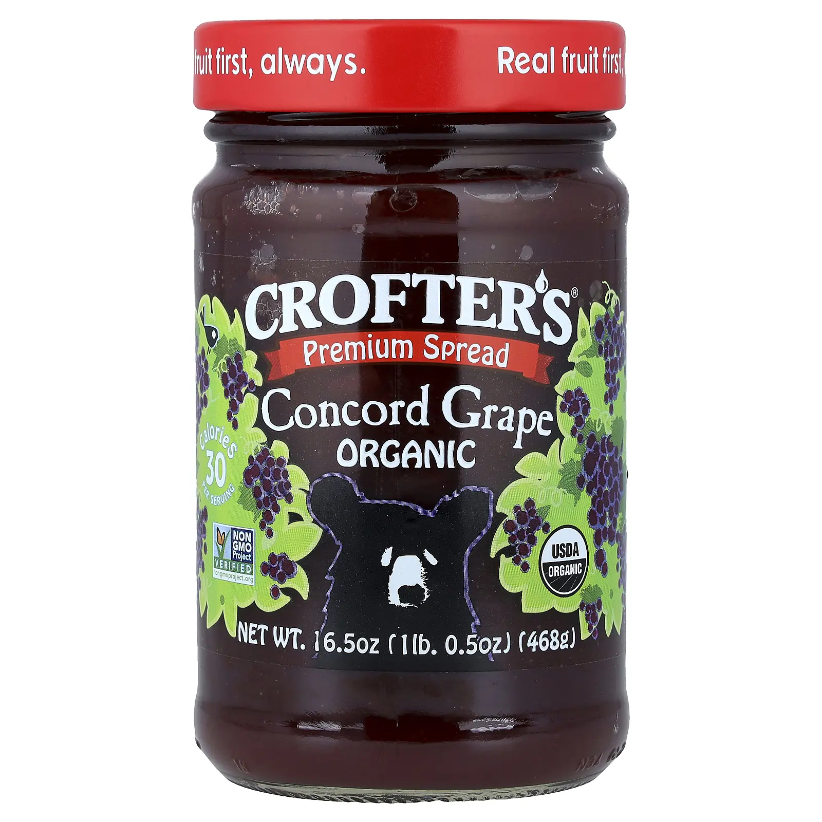 Crofter's Organic Organic Premium Spread, Concord Grape, 16.5 oz (468 g)