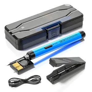 USB Soldering Iron Kit, Portable Adjustable Welder with 3 Temperature Settings and Quick Heating, Includes Stand and Storage Box, Ideal for Efficient DIY Projects