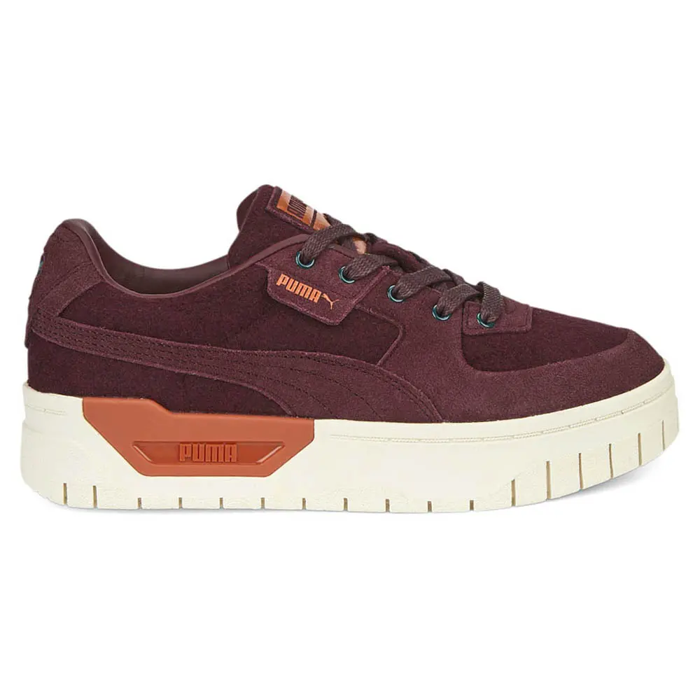 PUMA Womens Cali Dream Wooly Platform Sneakers Shoes Casual - Red