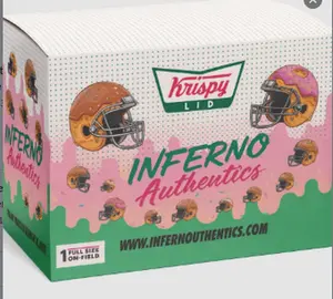 Dome "Inferno Authentics Krispy" Full Size Authentic Football HLMT Memorabilia with Certificate of Authenticity