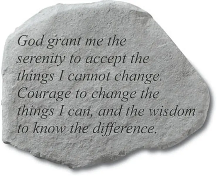 212 MAIN Cast Stone Weatherproof Outdoor Memorial Wall Plaque - 15.5x11.5in Decorative Wall Decor with Serenity Quote (Kay Berry-Inc. 61120), Walls