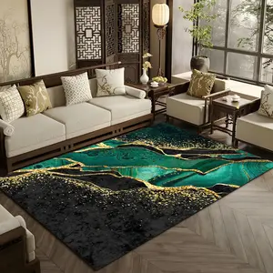 Marble Pattern Non-slip Floor Mat, 1 Count Rectangle Home Decorative Carpet, Decorative Area Rug for Home Living Room Bedroom Hotel, Home Decor Rugs