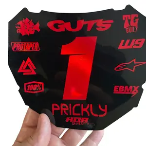 ODI Plate Decal — 11 Logo — Metalic Red