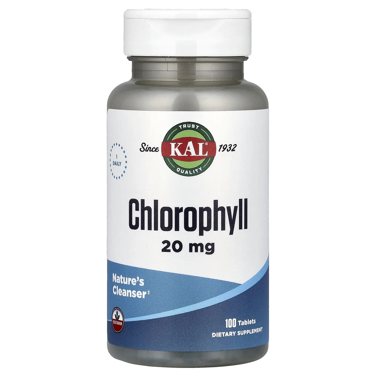KAL Chlorophyll, 20 mg , 100 Tablets