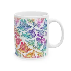 Plants Pattern Coffee Mug, Hidden Adult Humor Floral Penis Mug, Plant Mom Gift, Funny Naughty Gag Cup, Office Desk Mug, 11oz 15oz