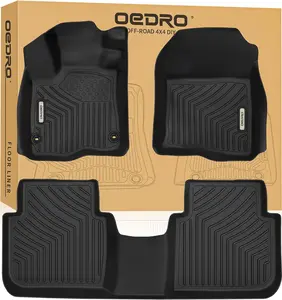 YITAMOTOR Floor Mats Fits for Honda CR-V 2023 2024 2025(Include Hybrid), Custom Fit TPE All-Weather Floor Liners, Includes 1st and 2nd Row Full Set Liners, Black