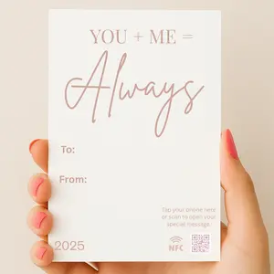 You + Me = Always Card 2025 | Anniversary card | TapSake Interactive Greeting Card