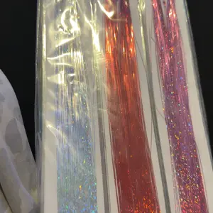 Colorful Heat-Resistant Hair Tinsel Kit with Tools 48 Inches Glitter Tinsel Extensions for Women Girls Kids Festival Dazzle Hair Party Accessories