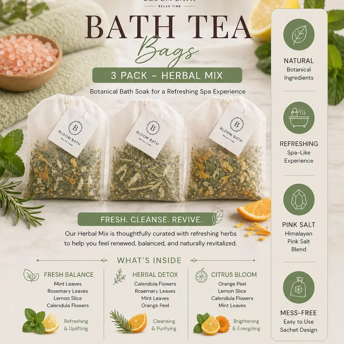3 Pack - Citrus & Herbal Mix