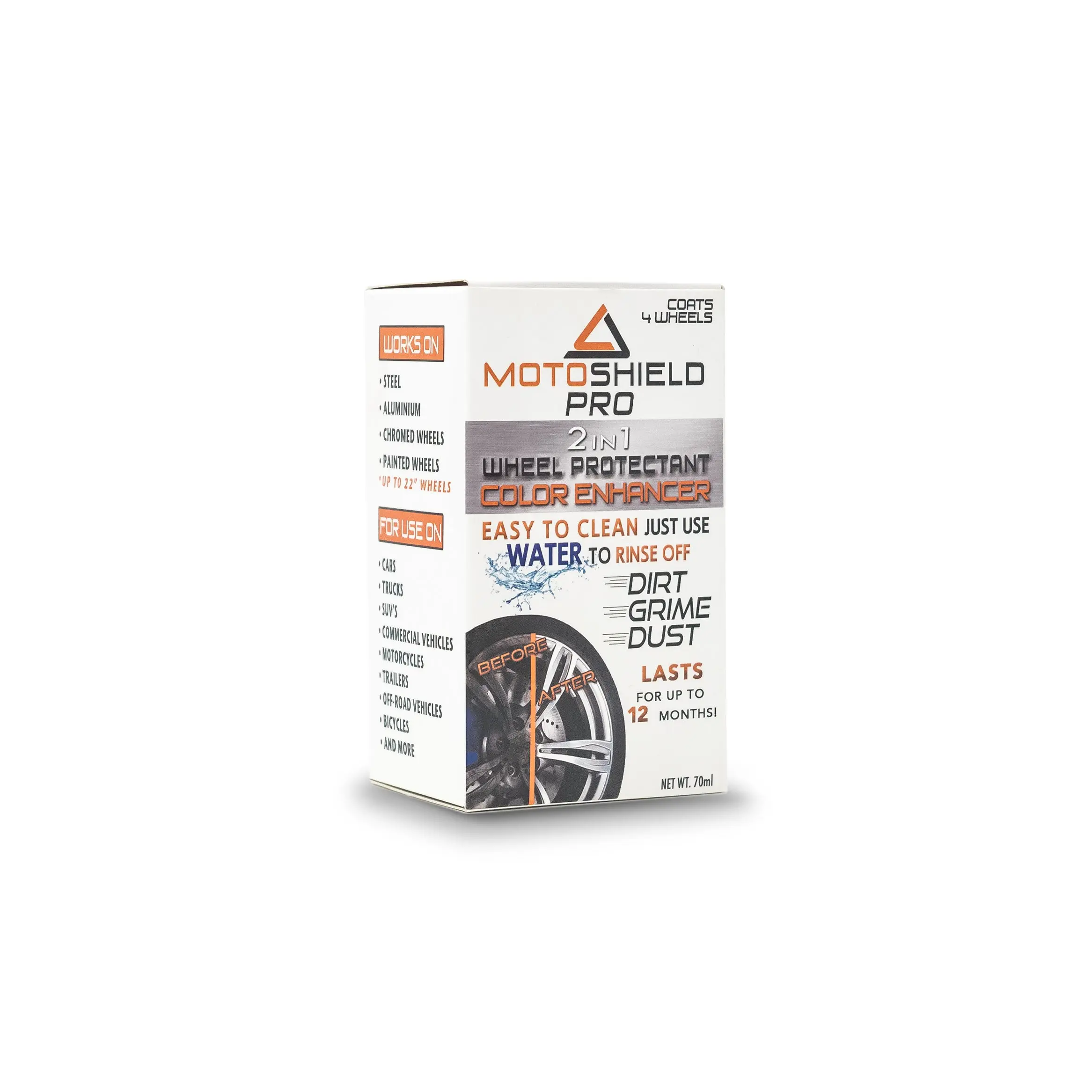 9H Ceramic Wheel Protectant Kit, 20 mL Eco-Friendly Ceramic Coat, Dirt Repellent Alloy Wheel Tyre Care Product, Protector
