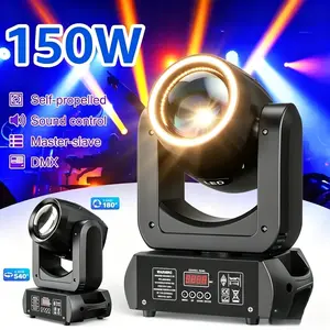 150W Steel Gun Shaking Head Light LED Beam Light DMX Lighting Moving Headlight for KTV Bar Disco Club Party Pattern DJ Light Sound Control Rotating Atmosphere Stage Light Event Lighting