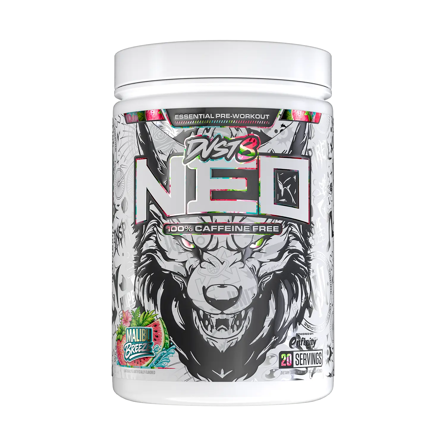 DVST8 NEO Caffeine-Free Crash-Proof Pre-Workout Powder for Adults - 3.2g Beta-Alanine, 6g Citrulline Malate, Paraxanthine, Clean Energy Support, 20 Servings, High Performance Lifestyle Boost, Better Supplement Stack