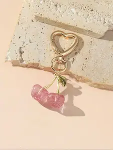 A fashionable and cute cherry pendant, bag pendant, Heart Design Charm, suitable for daily wear, and also a surprising and exquisite small gift.