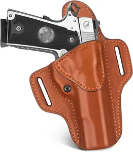 1911 Leather Holster,Premium Leather Handmade OWB Holster for Belts Fits All 1911 with 5" No Rail,Concealed Carry -Right Hand Draw