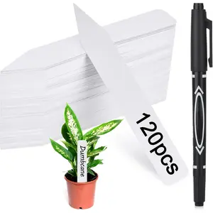 Plant Labels 120PCS, Outdoor Waterproof Garden Markers, Plastic Nursery Seed Plant Tags with Bonus a Permanent Marking Pen, Gardening Gifts for Women Men…