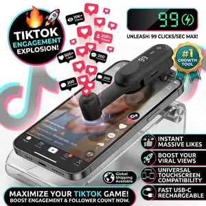 TikTok Auto Clicker, Automatic Screen Tapper, Boost Likes Followers & Viral Views Phone Accessory Compatible Smartphone