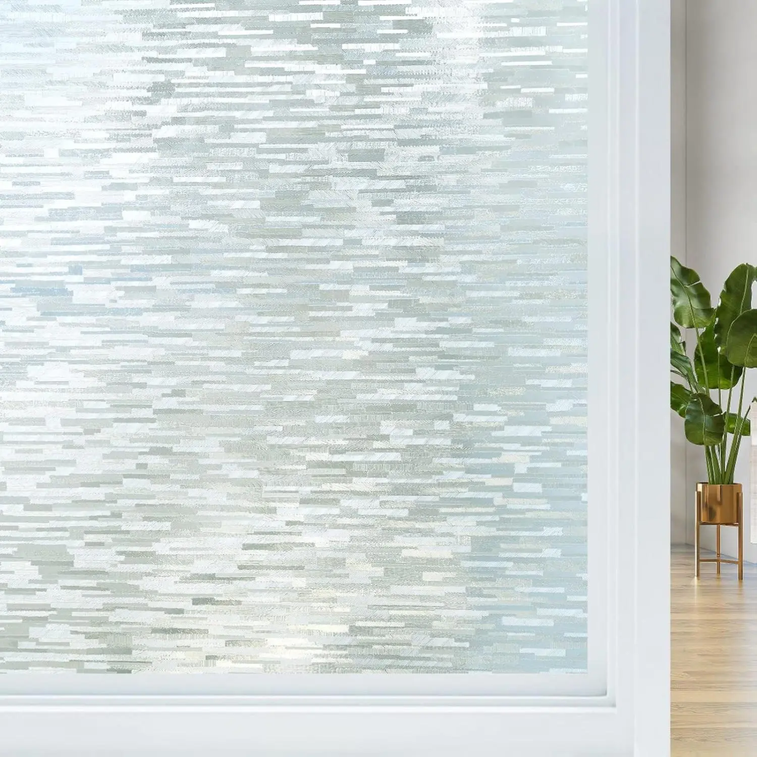 Window Privacy Film, Frosted Glass Static Cling Sun Heat Blocking Window Clings, Frosting Opaque Coverings, Vinyl Removable Stickers Tint