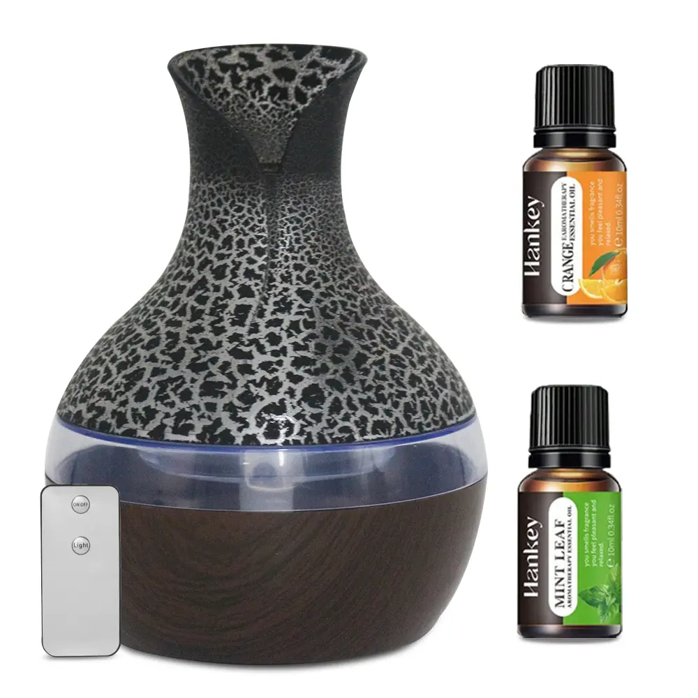 300ml USB Aromatherapy Diffuser and Humidifier, Ultra Quiet Cool Mist Humidifier with Remote Control, 7 Color Changing LED Lights for Home, Office, Bedroom, Nursery