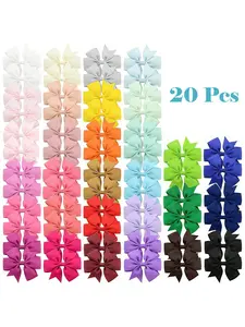 Random Color Bowknot Design Hair Clip Set, Cute Colorful Hair Accessories for Girls, Minimalist Headwear Suitable for Thick Hair