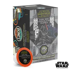 Bones Coffee Company Dark Side Chocolate Truffle, Chocolate Truffle Flavored Pods | 12ct Kcups Bones Coffee Company Dark Side Chocolate Truffle, Chocolate Truffle Flavored Pods | 12ct Kcups