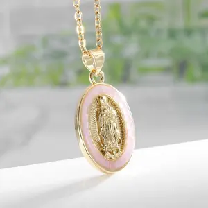Virgin Mary Pendant Necklace for Women