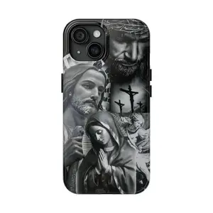 My Religion Phone Case - San Judas, Virgen Maria, Jesus Christ, Arcángel Gabriel, Tough Phone Case, Cover For iPhone 17 Air 16 15 14 13 12 11 Pro Max Plus  The Best Halloween Gifts Fans Phone Case Cover