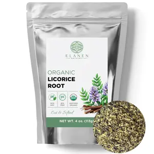 Licorice Root, USDA Certified Organic, Cut & Sifted
