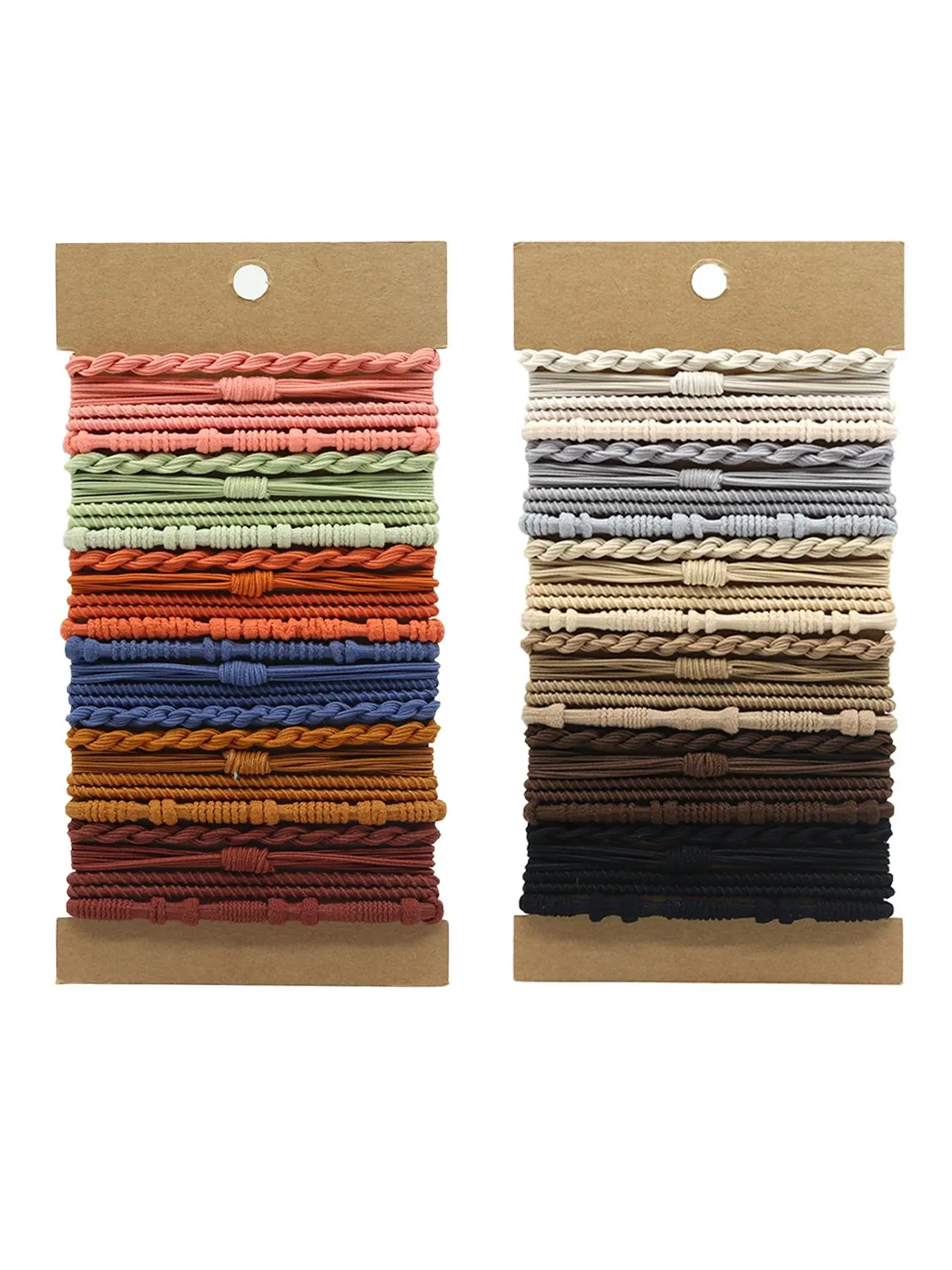 Boho Style Braided Hair Ties, Colorful Hair Ties, High Stretch Hair Ties, Elastic Hair Accessory, Fashionable Hair Accessories, Fashion Hair Accessories for Women & Girls, Hair Scrunchies, Braided Stretchy Bands, Bulk Hair Ties