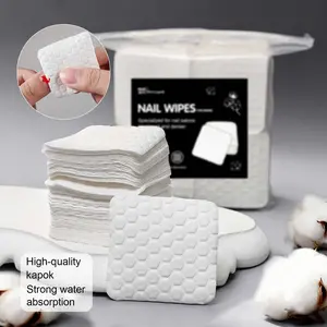 500PCS / 200pcs Lint Free Nail Wipes for Gel Nails, Super Absorbent Cleansing Nail Prep Wipes, Wavy Nail Polish Remover Pads for Manicure Pedicure, Nail Art & Eyelash Extension Cleaning, Nail Care Salon Supplies, Nail Products