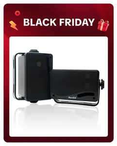 Herdio 3.5-Inch Amplifier Outdoor Bluetooth Connection Speaker, Wired, Waterproof, 200W for Patio, Deck, Garage A pair