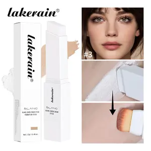 lakerain 2-In-1 Concealer Foundation Stick, White-to-Skin Tone Magic, with Brush for Easy Blending, Multi-Use Long-Lasting, All Day Coverage, Flawless Complexion, Infused with Collagen, Concealer Foundation Hybrid, Ideal for Valentin's Day Gift