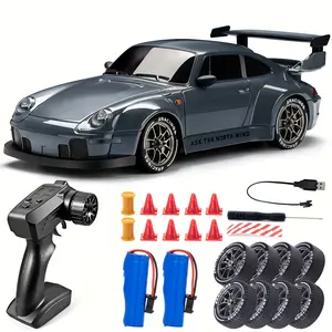 1:24 Scale 4WD Remote Control Drift Car with 2.4 GHz, Speeds up to 20km/h, Includes Drift Tires and LED Lights, Ideal Gift for Kids 6+, RC Drift Car