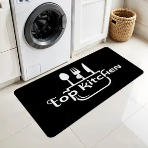 This 3-piece modern luxury decorative kitchen carpet features a knife and fork pattern that is anti-slip and easy to clean. It is perfect for both bedrooms and kitchens, making it an excellent gift for your family. kitchen rugs,Christmas Home Decor