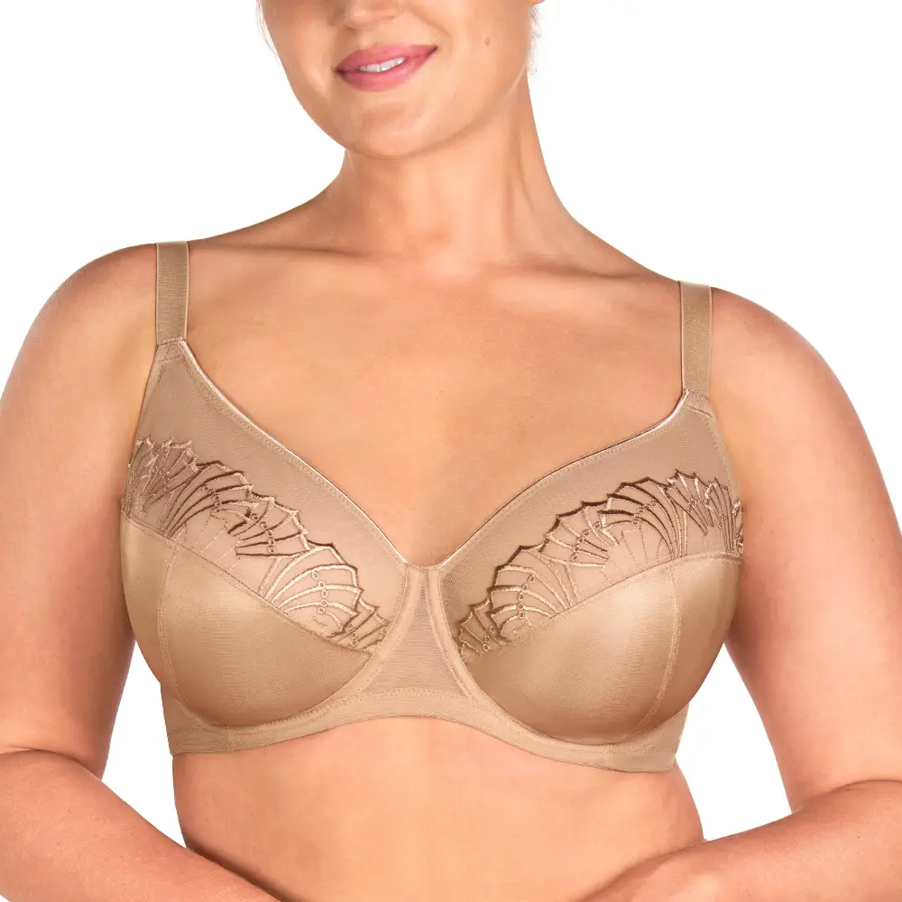HSIA Pearl Shimmer Unlined Full Coverage Comfort Plus Size Underwire Women Bra