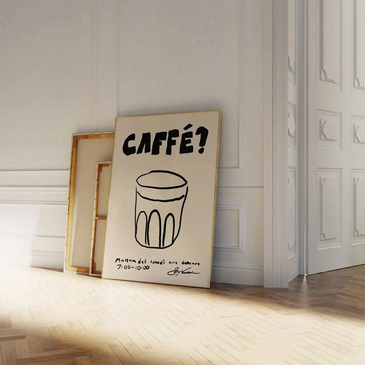 Caffe Poster, Coffee Poster, Retro Coffee Poster, Espresso Poster Print, Coffee Bar Decor, Modern Kitchen Art, Kitchen Print