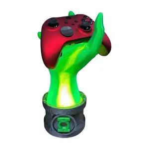 Green Lantern-Inspired Light-Up Controller Stand LED Gamer Desk Display for Xbox PS5 PC Controllers USB-Powered Cosmic Glow PLA Material