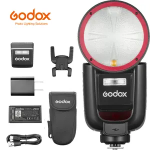 Godox V1 Pro C V1Pro-C USA Version Camera Flash Compatible for Canon Camera Flash Speedlite,76Ws 2.4G TTL 1/8000 HSS,500 Full Power Flashes,1.3s Recycle Time,2980mAh Li-ion Battery,LED Modeling Lamp