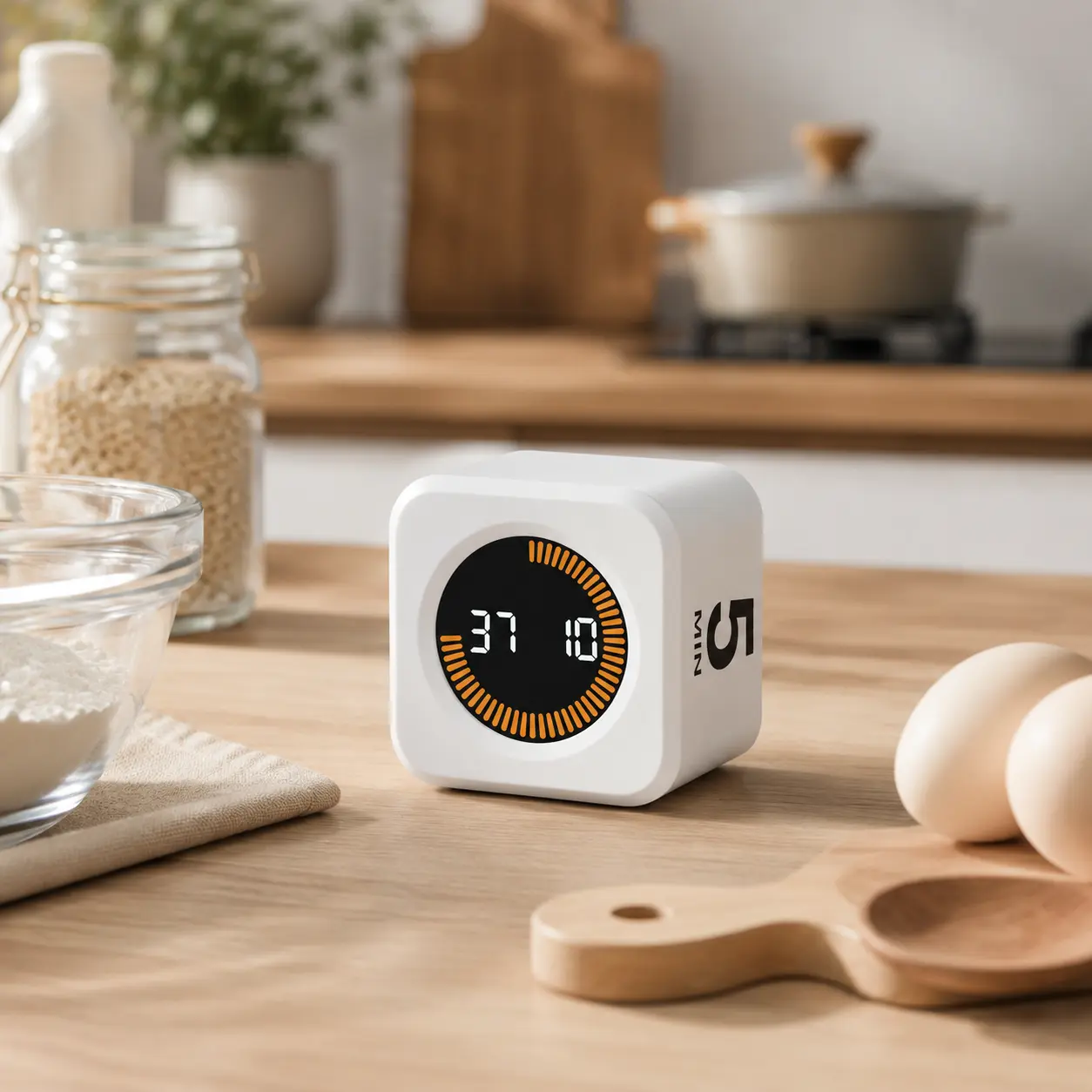 Pomodoro Productivity Timer Cube,Desk Productivity Timer with 5/10/25/50 Min Presets
