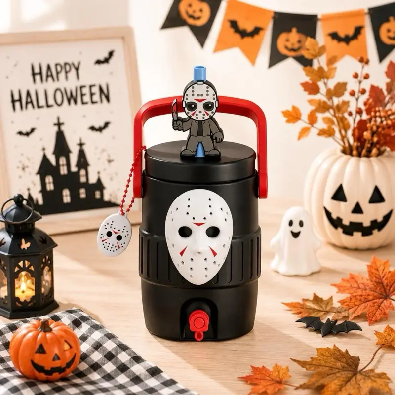 Horror Mask Can Holder with Built-In Can Opener | Fits Standard 12oz Cans