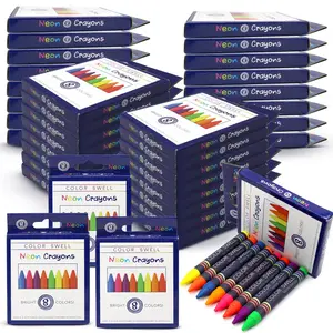Color Swell Neon Bulk Crayons Packs - 36 Boxes (288 total crayon) of Teacher Quality Durable Classroom Packs for Home School, Excellent Gifts  for Birthday, Halloween, Christmas Gift.