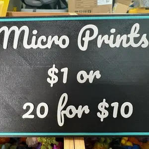 Micro Prints - $1 or 20 for $10 - Colorful Miniature Figures with Cute Animal Design Decor - 15-40% Smaller Versions - Affordable Pricing