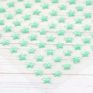 600 Pcs Apple Green Star Shape Stick-On Diamond Rhinestone Stickers, DIY Self Adhesive Craft Gems