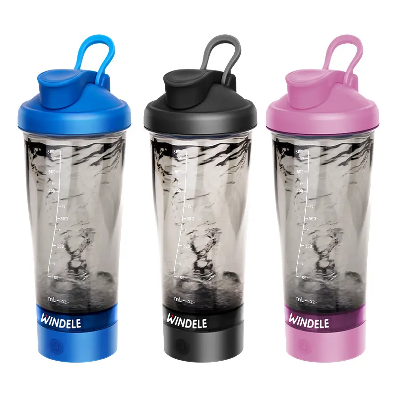 Windele Electric Protein Shaker Bottle - 600ml/20oz Smart Vortex Mixer Cup with 400mAh USB Rechargeable, Sports Drinking Bottle for Office/Gym, Blend Shakes and Drinks on the Go, Boyfriend Gift tiktokshopbacktoschool