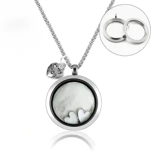 Pet Memory Locket Necklace for Dog/Cat Owners, Waterproof Stainless Steel Pet Hair Keepsake, Pet Memorial Gift for Her/Him