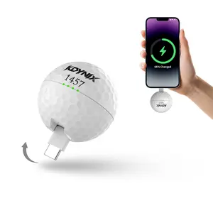 2000mAh Creative Golf Ball Power Bank, Mini Power Portable Charger USB-C,Compatible with iPhones and various digital products Golf souvenirs,tournament gifts ( baseball, basketball, and other shaped designs)Travel Battery Pack Rechargeable Battery Powered