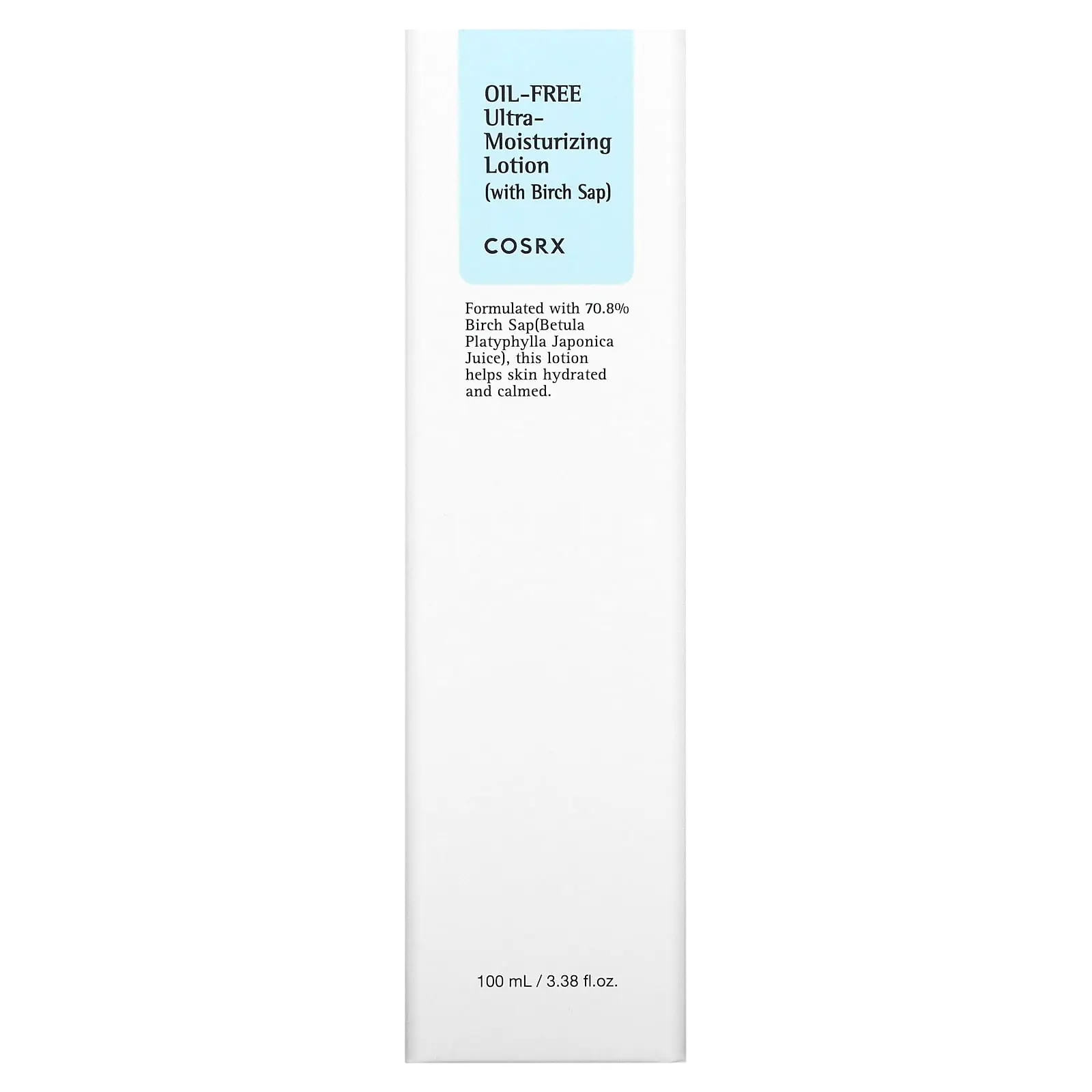 CosRx Oil-Free Ultra-Moisturizing Lotion with Birch Sap, 3.38 fl oz (100 ml)