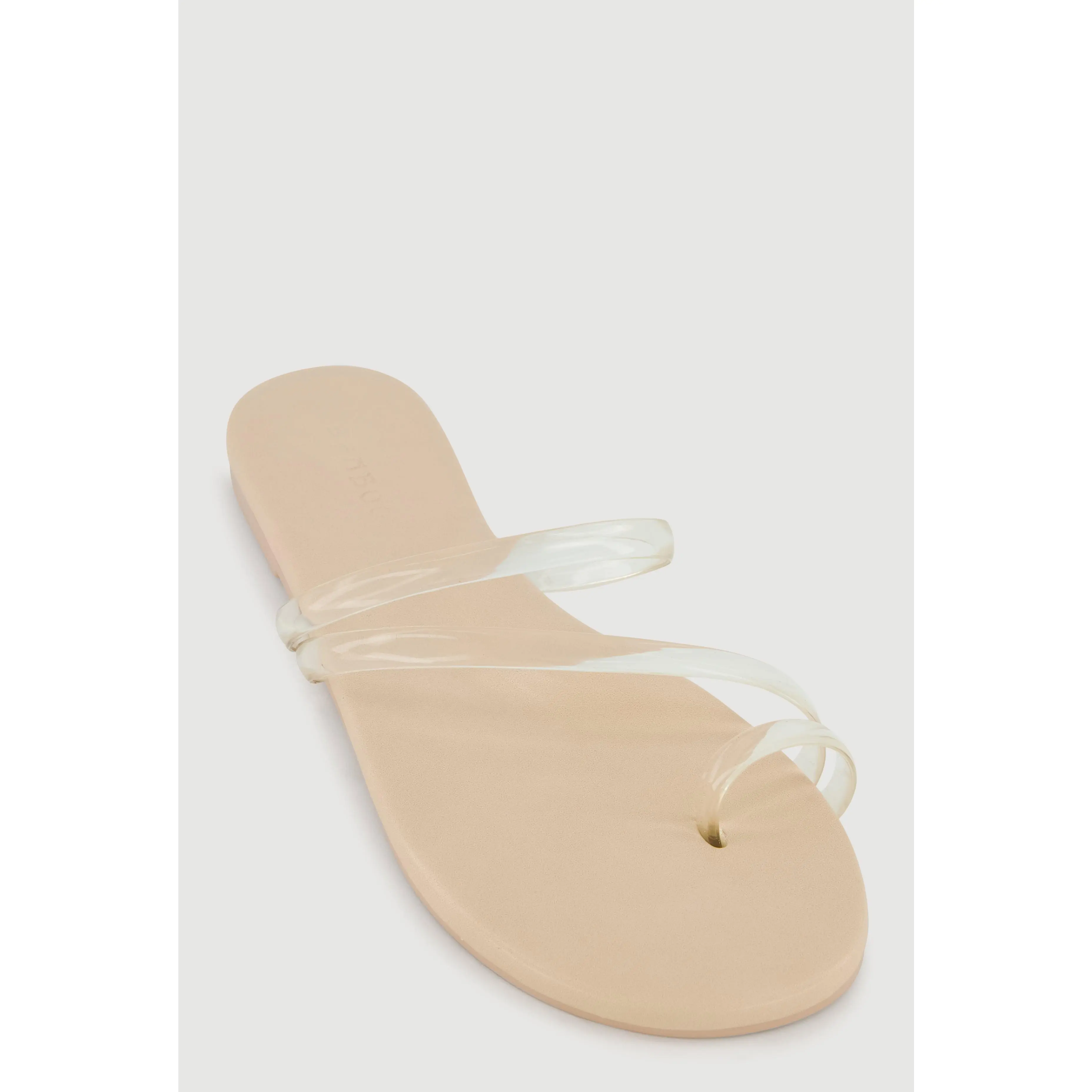 Jelly Asymmetrical Band Toe Loop Sandals