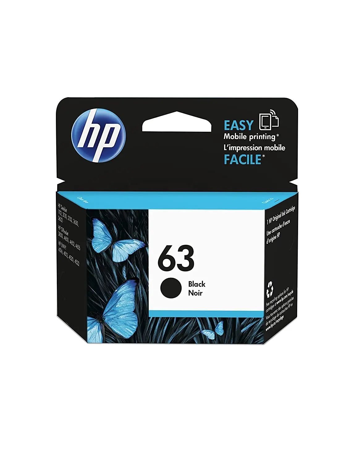 HP 63 Black Standard Yield Ink Cartridge F6U62AN