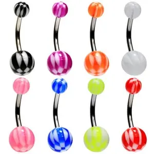 Checker Belly Button Rings